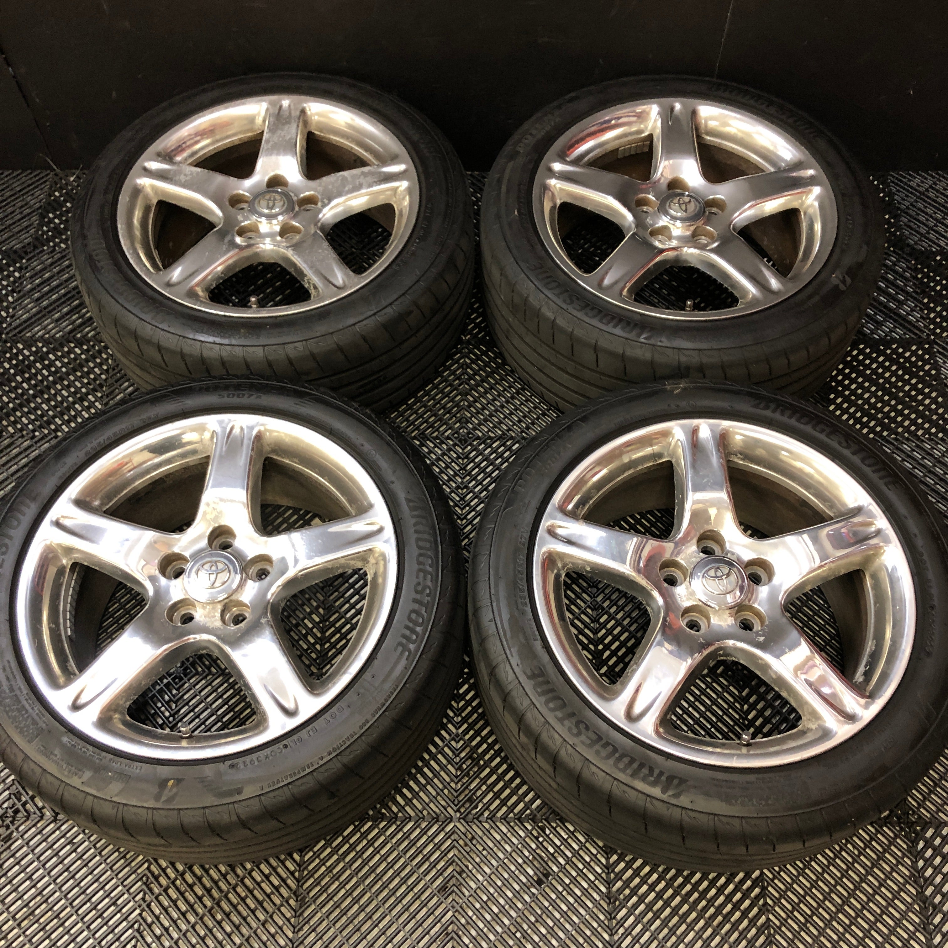 Toyota Aristo Vertex OEM Wheels + Bridgestone Potenza S007A #0117 | UP ...